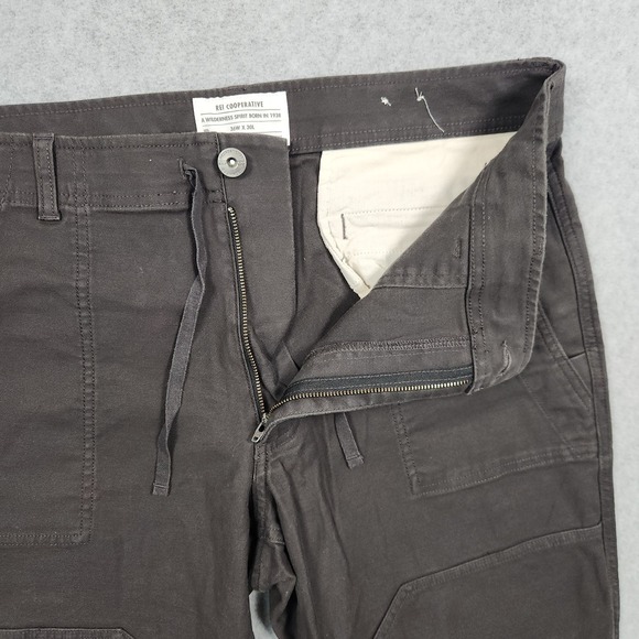 REI Co-op Jogger Pants 36x30 Black Trailsmith Stretch Drawstring Double Knee - Picture 4 of 6